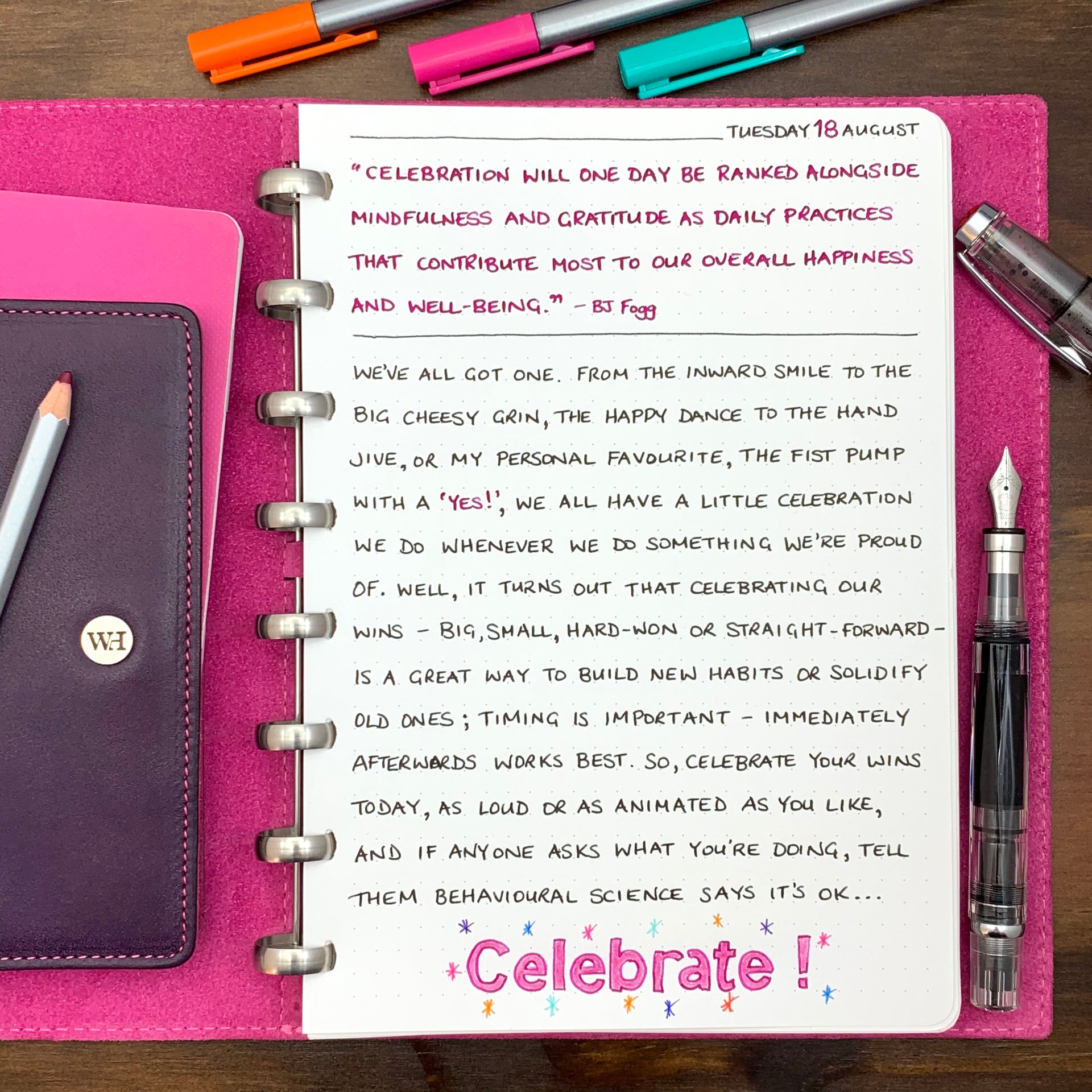 Celebrating To Build Habits...