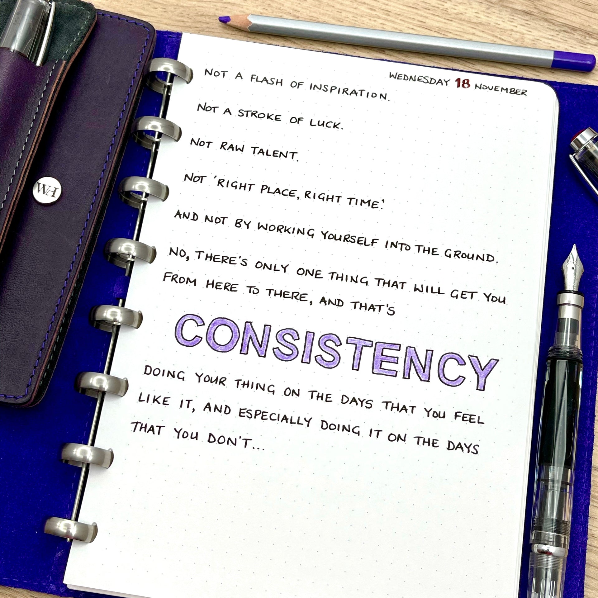 Consistency...