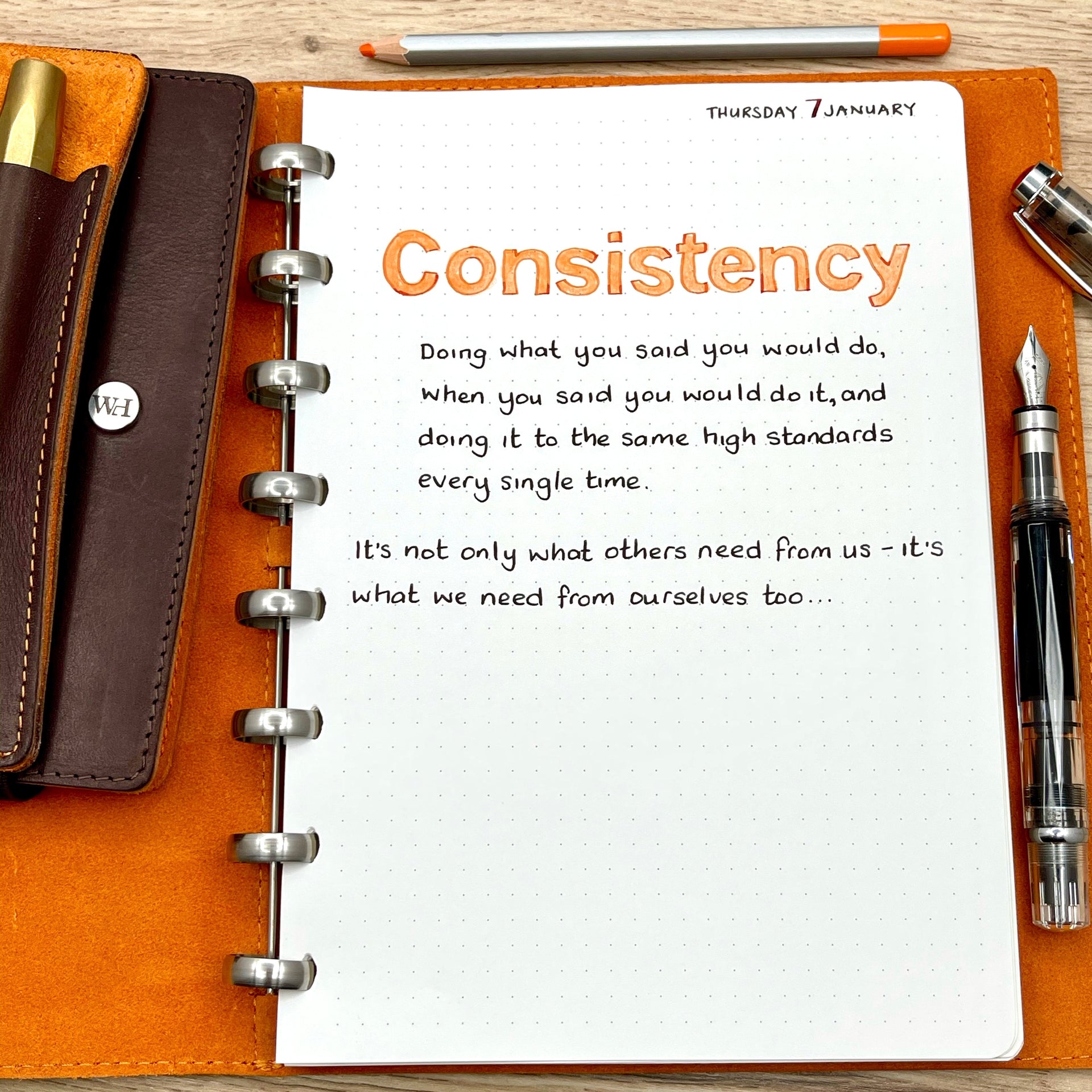 Consistency...