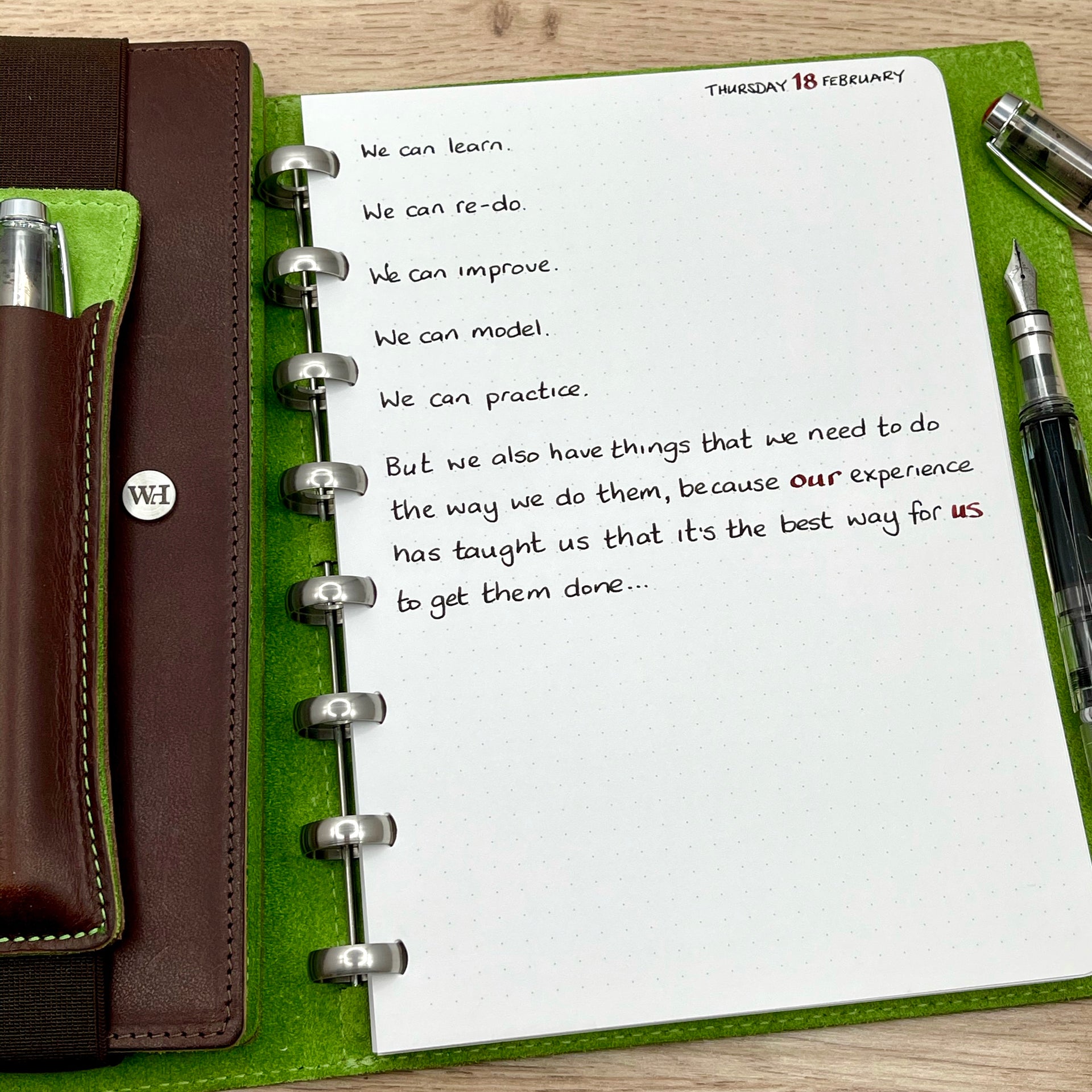 The way we do things...