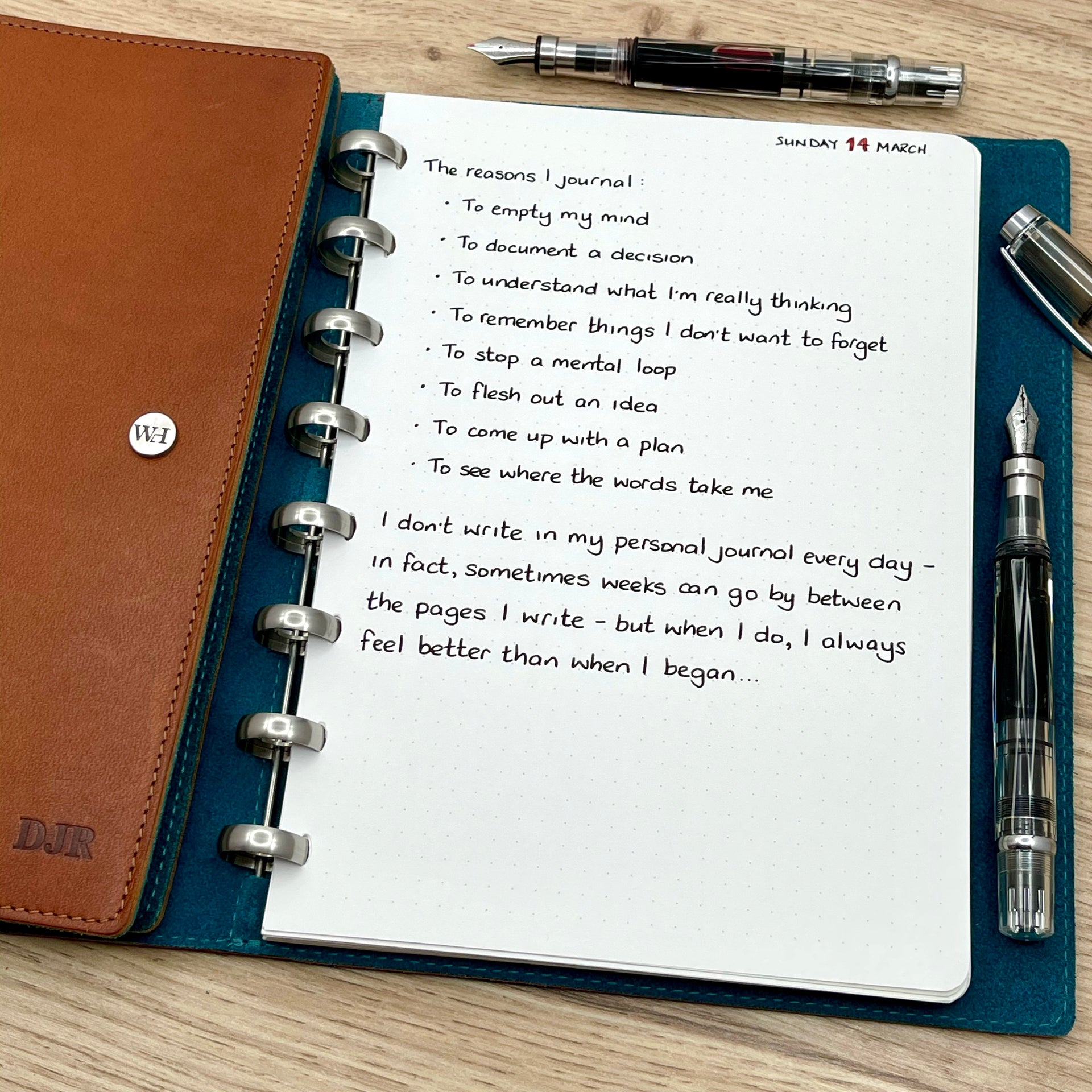 The Reasons I Journal...