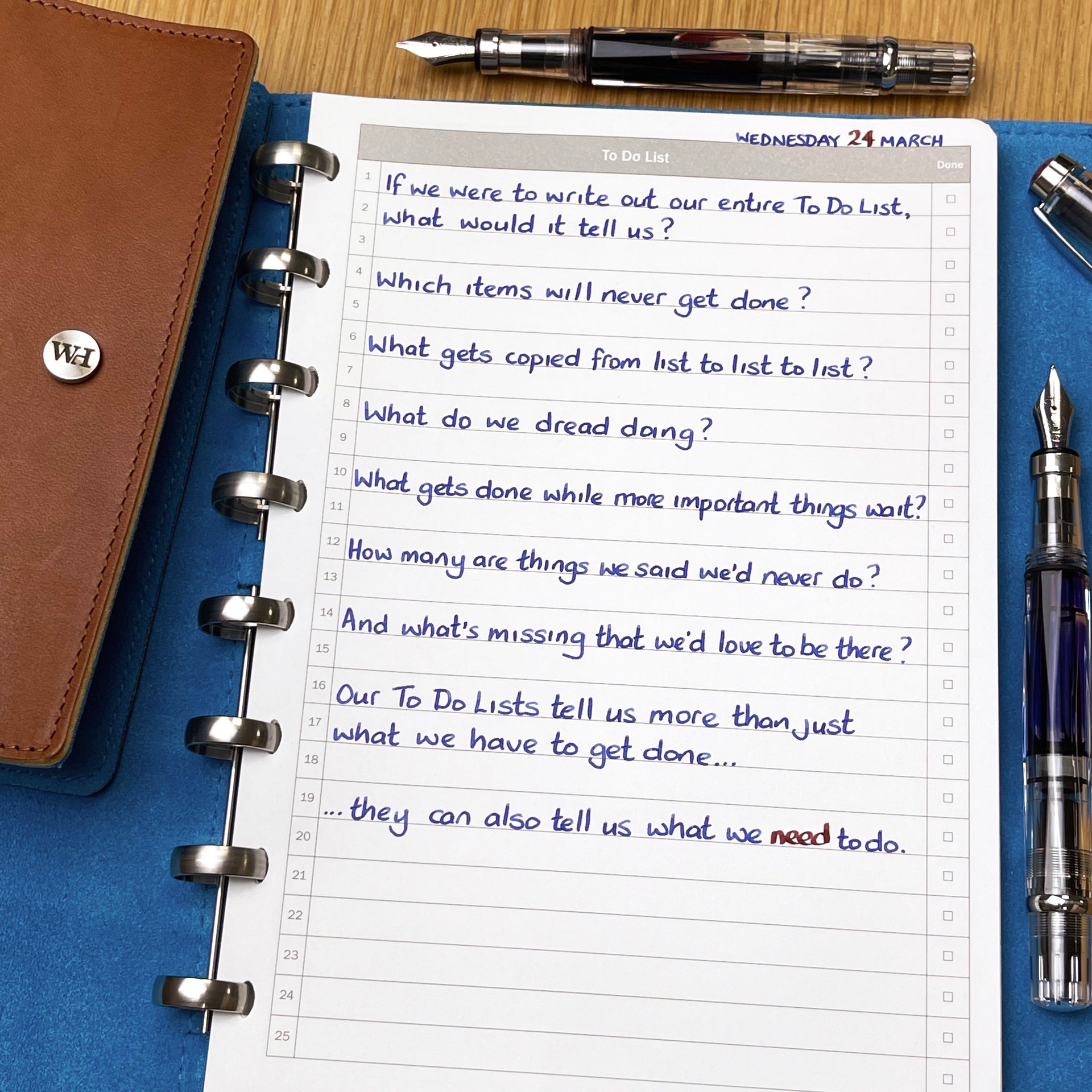To Do Lists...