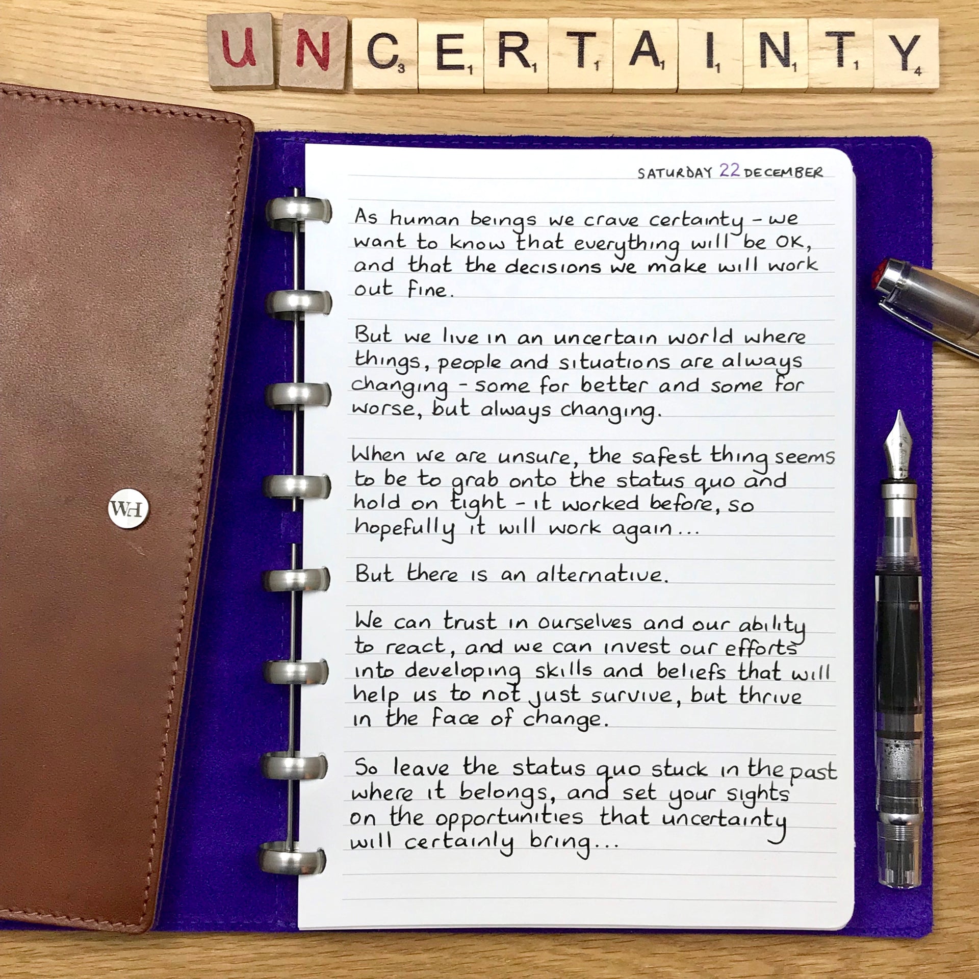 The certainty of uncertainty...