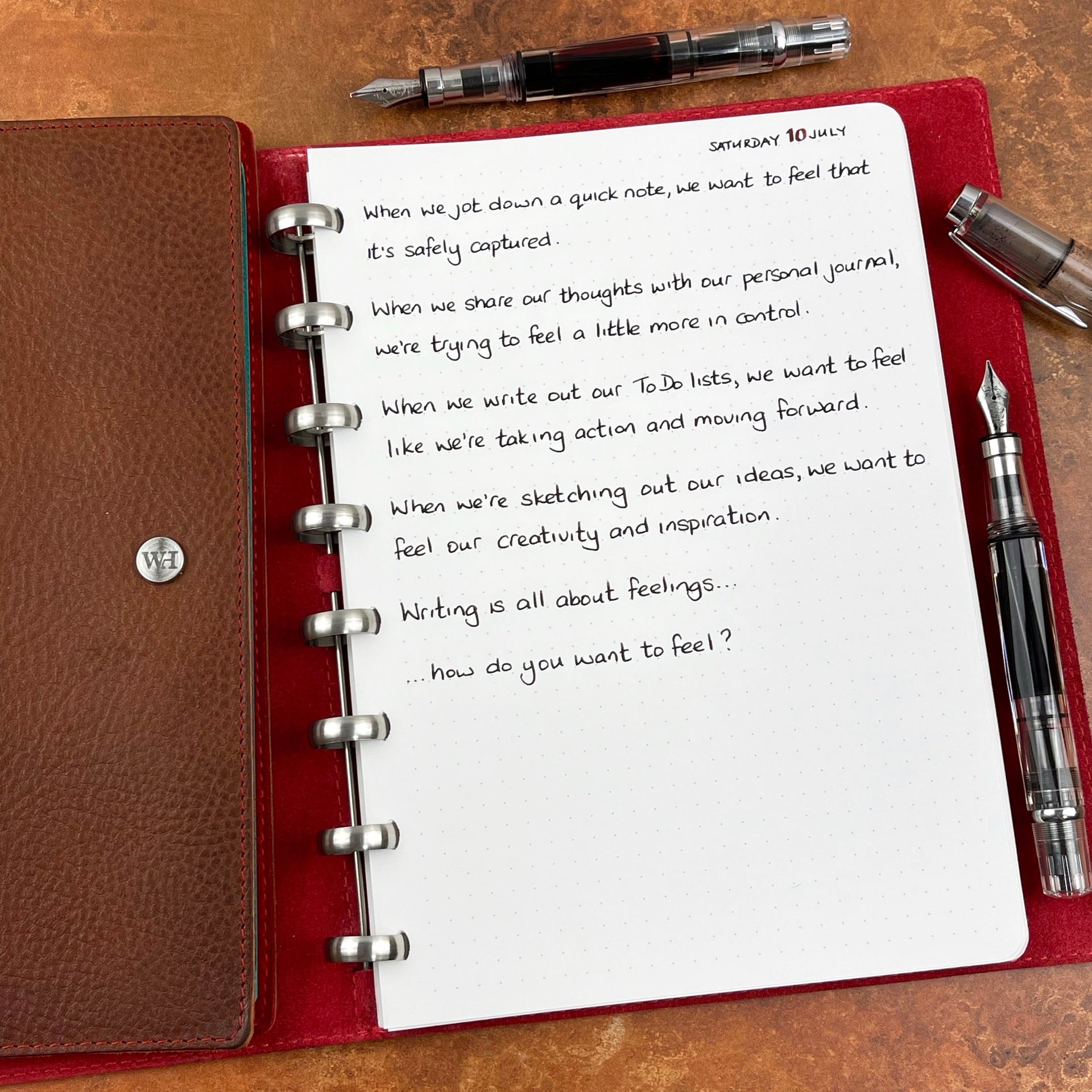 Writing is about feelings...