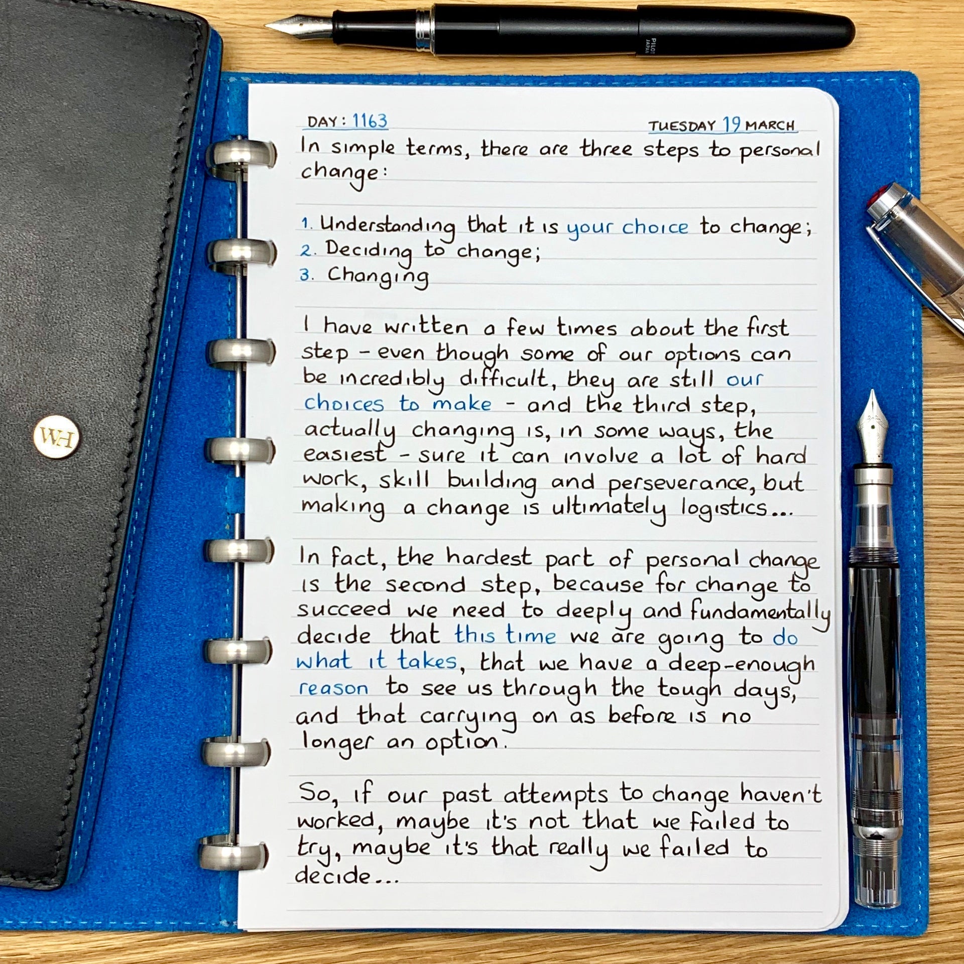Deciding to change...