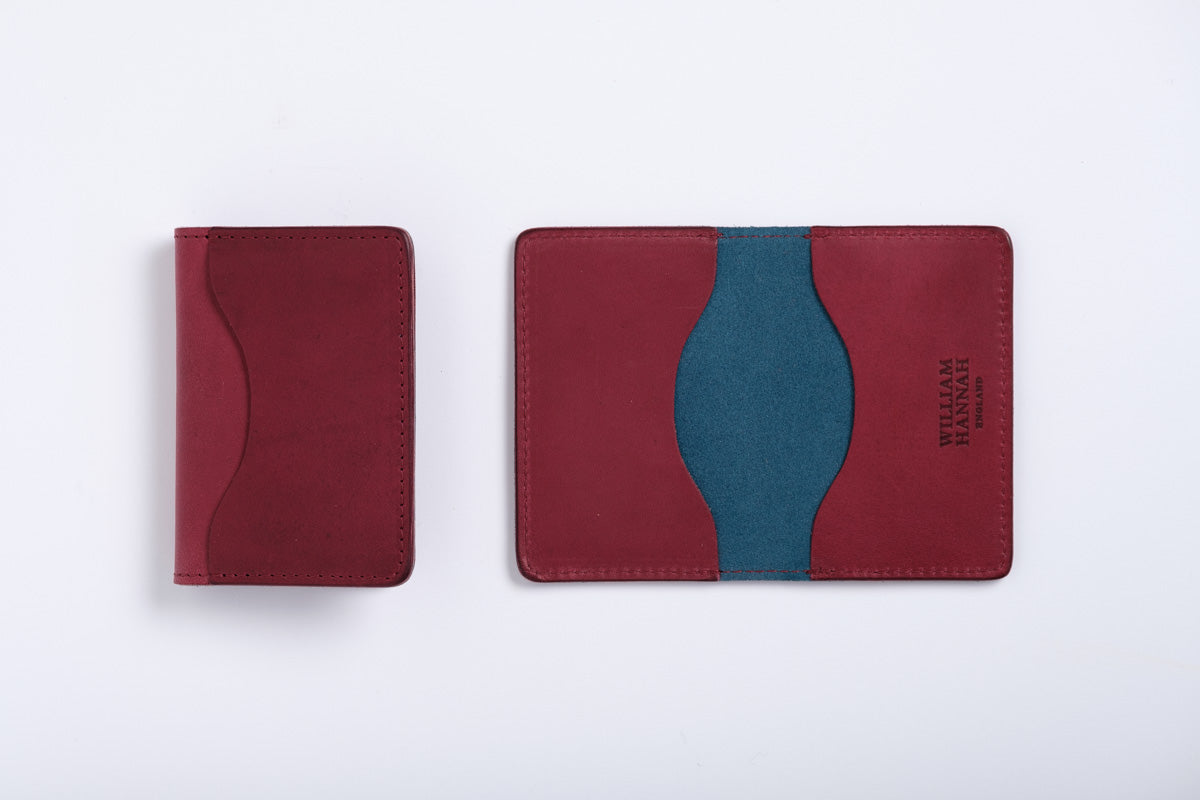 Bordeaux & Petrol Card Wallet