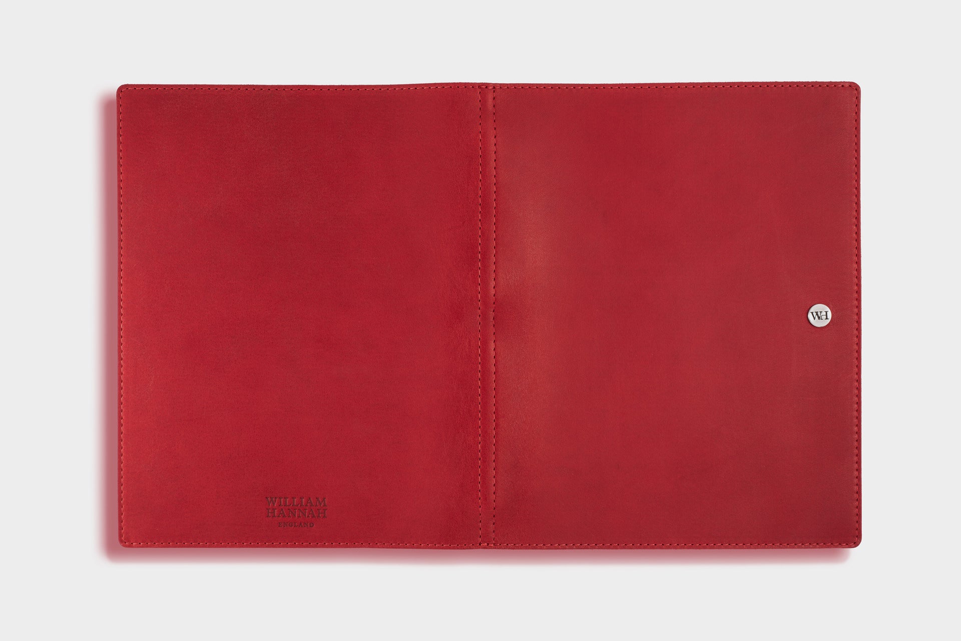 William Hannah Red leather and Red suede A5 notebook: full cover