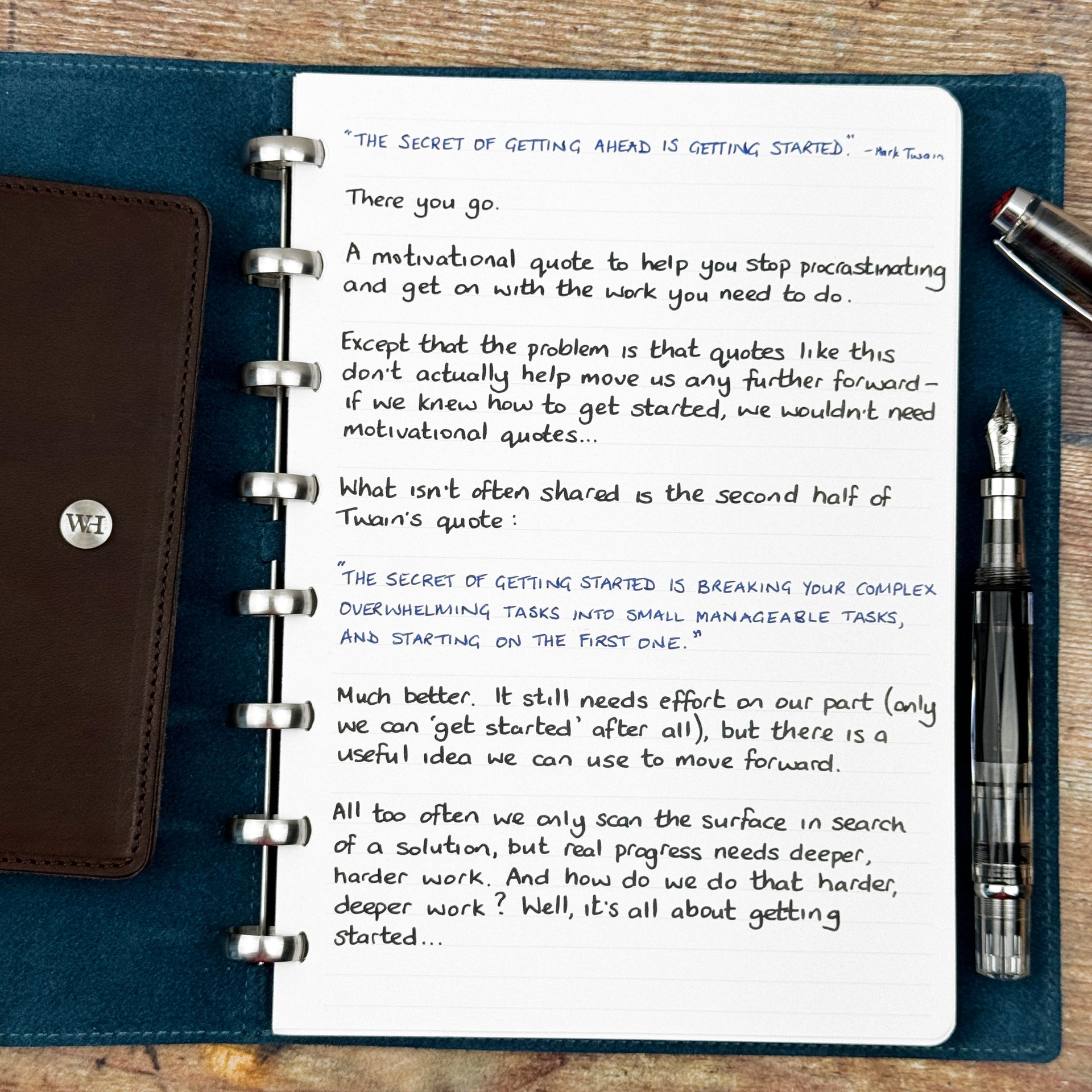 Deeper, Harder Work...