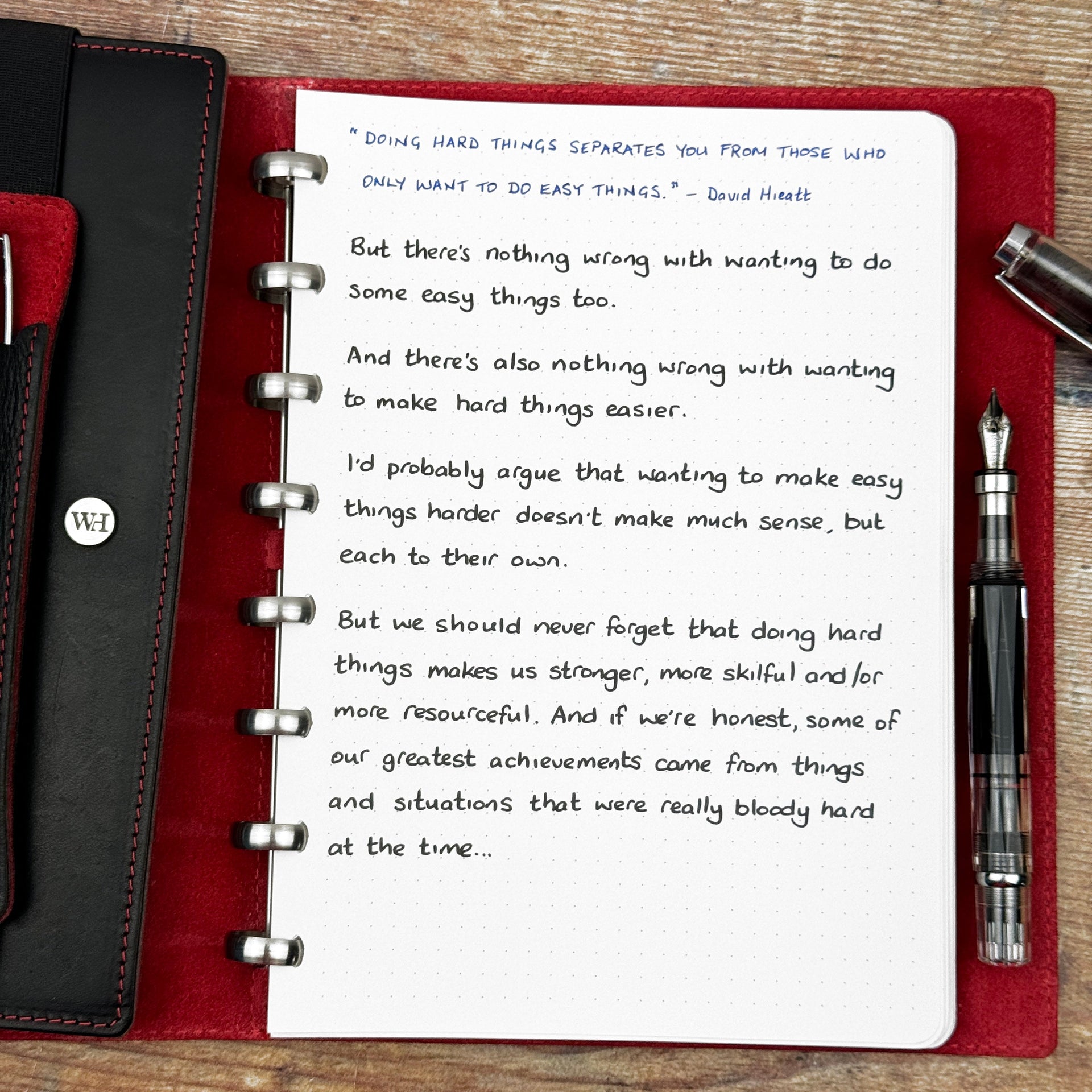 Doing Hard Things...