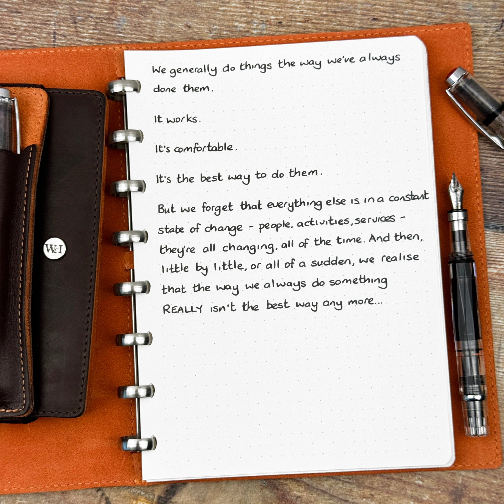 The Way We Always Do...