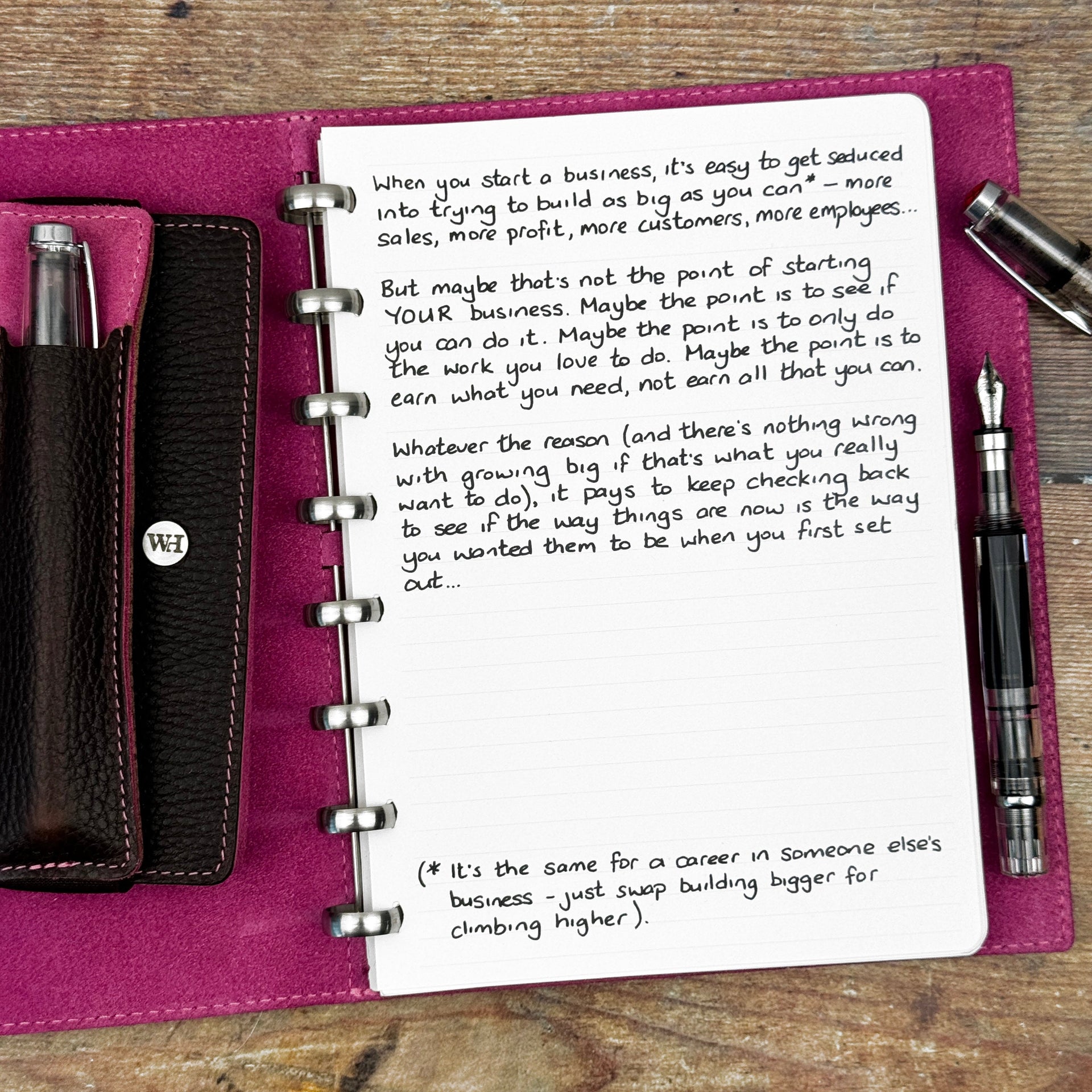 When You First Set Out...