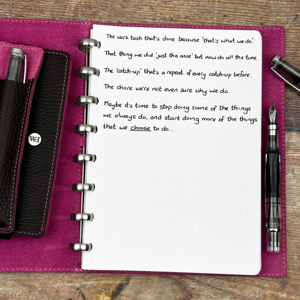 The Things That We Choose To Do...