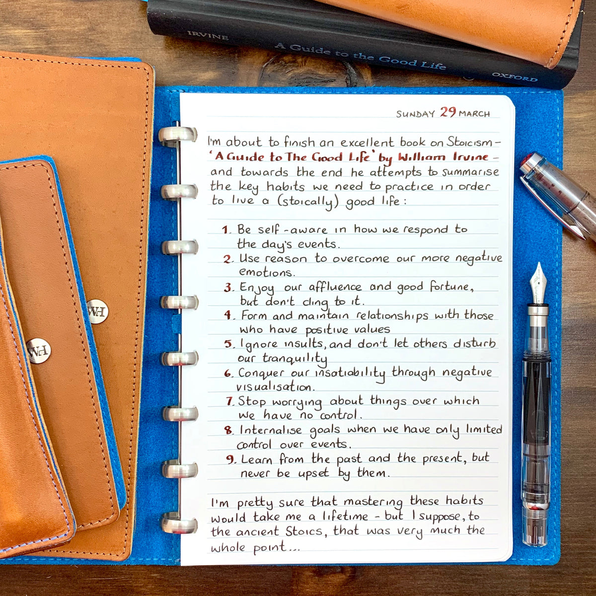 Stoic Checklist A Stoic Checklist... - William Hannah Limited