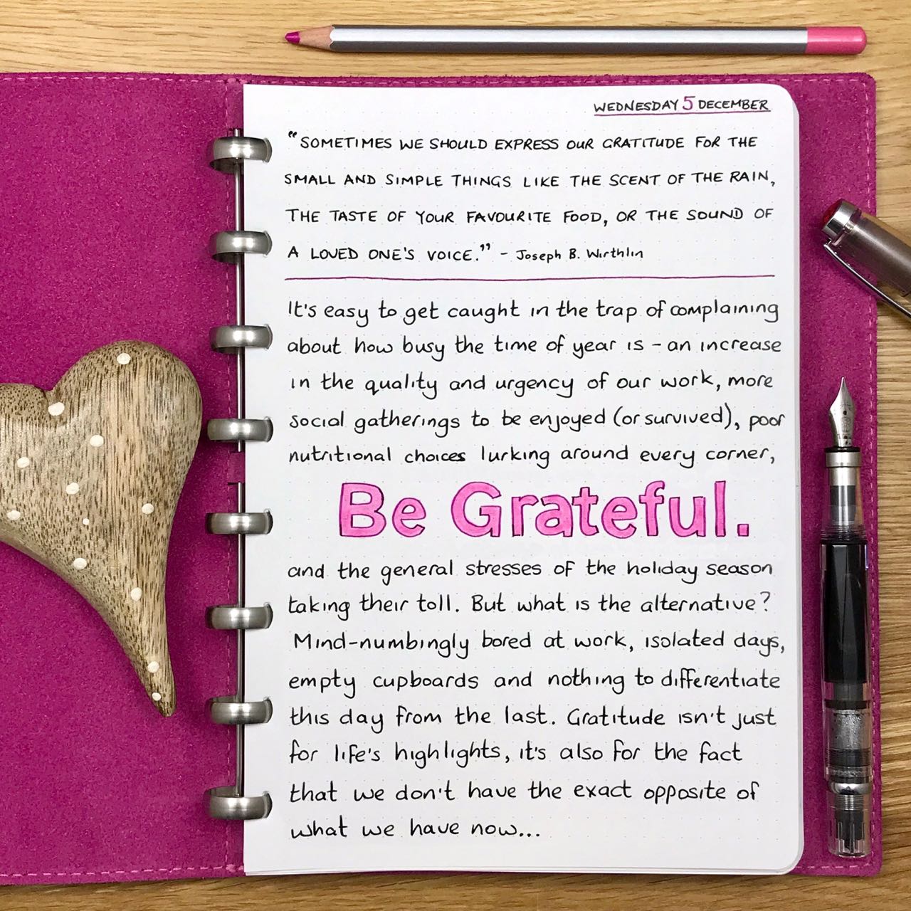 Be Grateful...