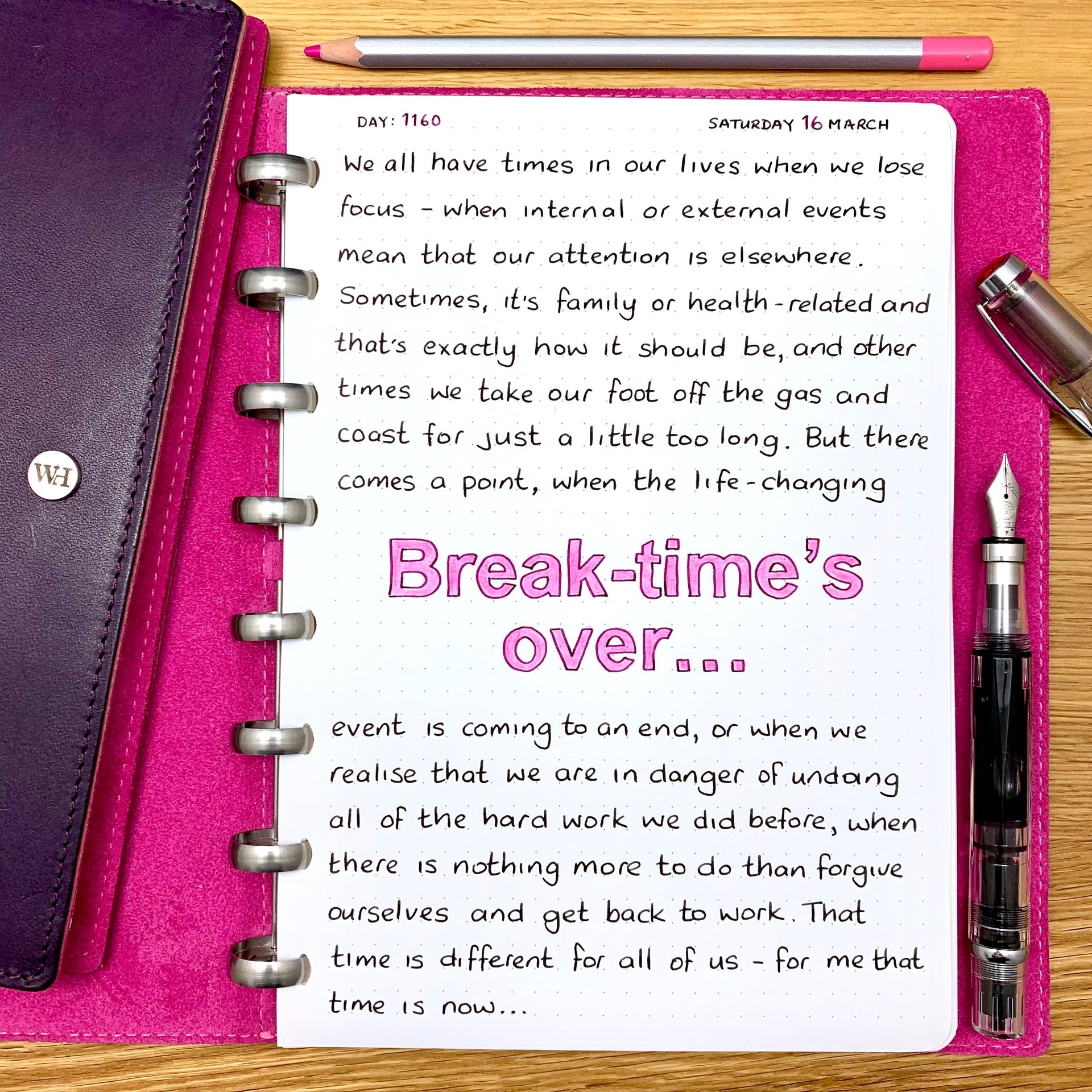 Break-time's over...