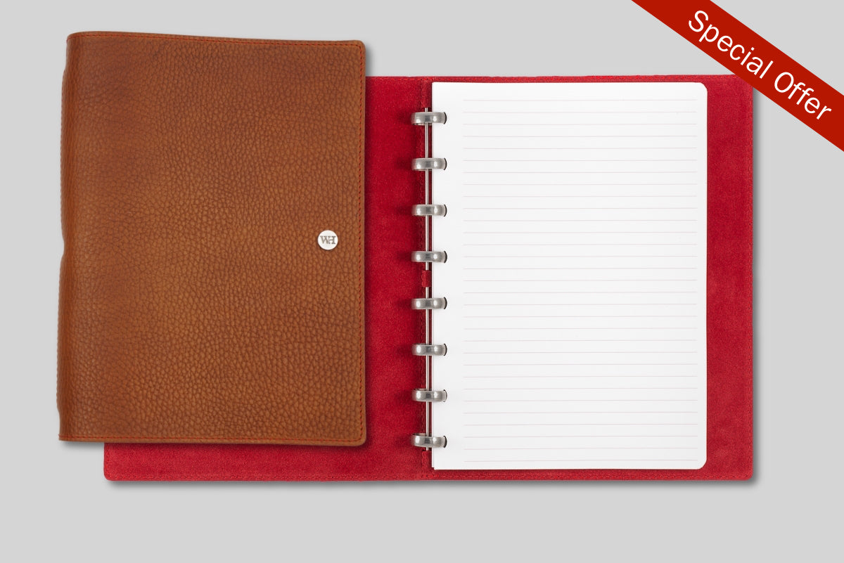 A5 Tumbled Whiskey & Crimson Notebook