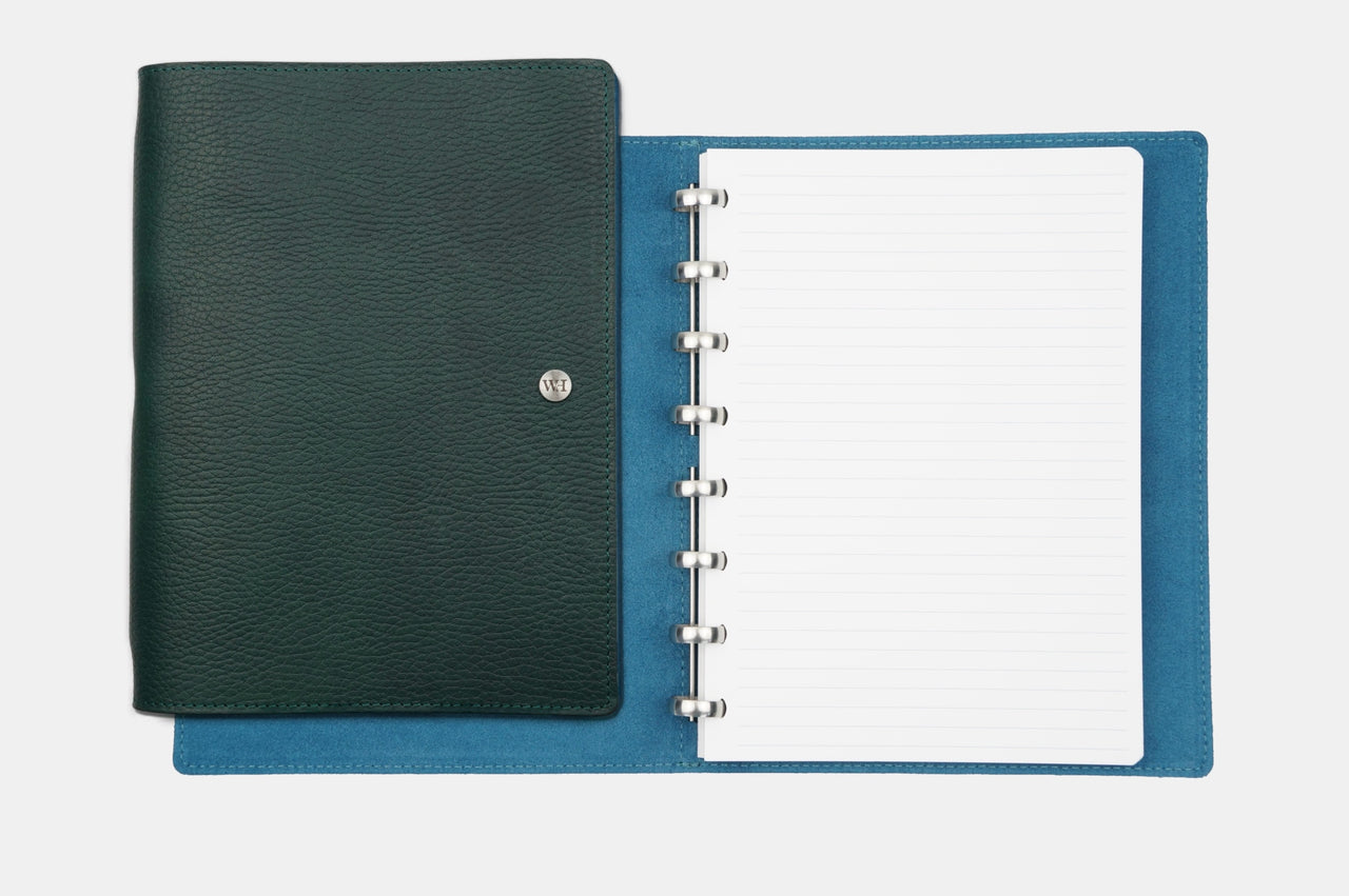 A5 Tumbled Agave & Petrol Notebook
