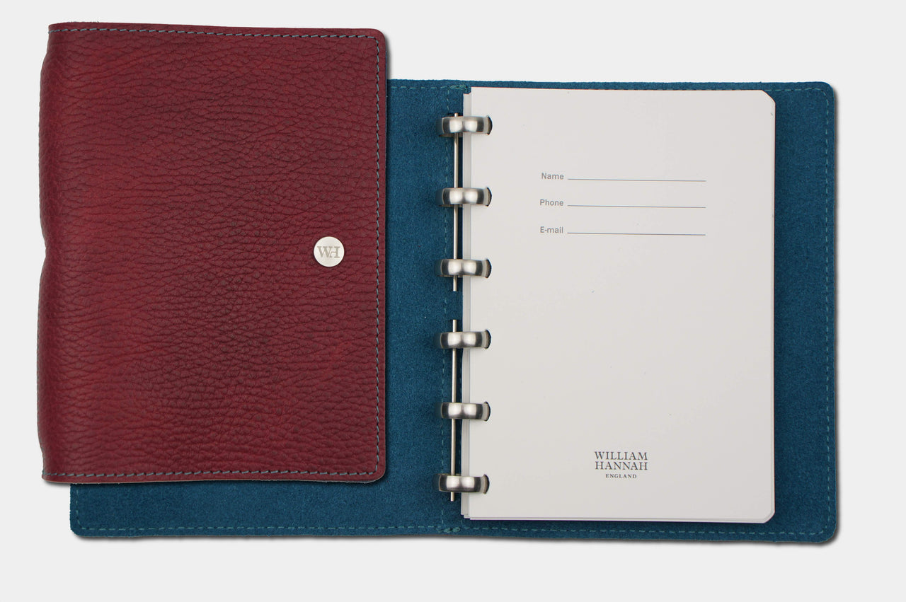 A6 Tumbled Bordeaux & Petrol Notebook