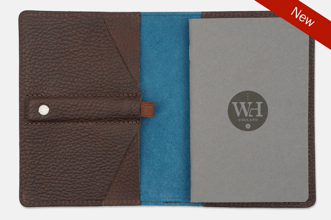 Tumbled Dark Chocolate & Petrol Pocket Notebook Cover