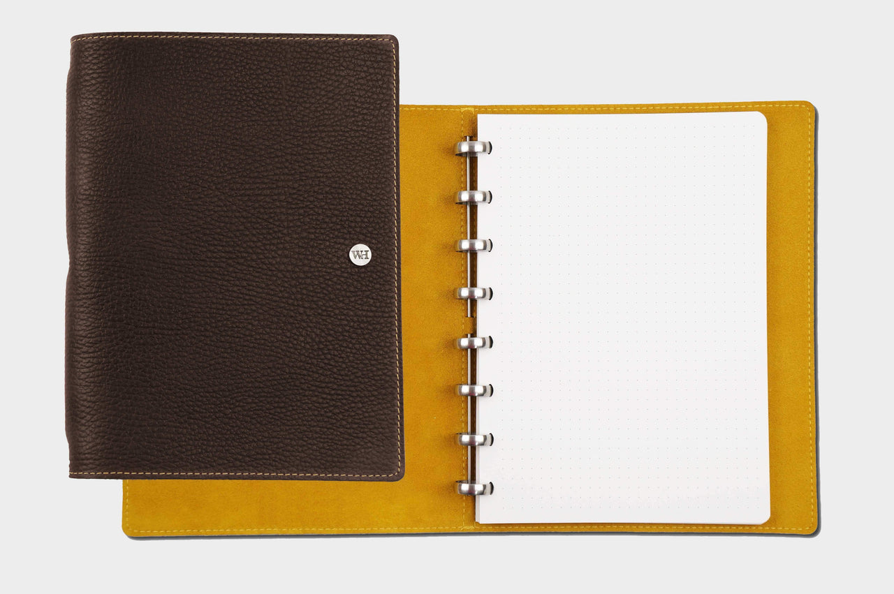 A5 Tumbled Dark Chocolate & English Mustard Notebook