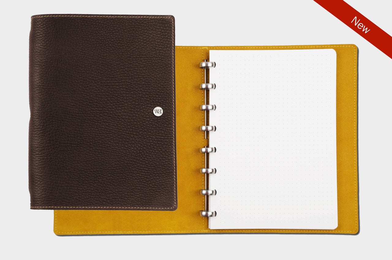 A5 Tumbled Dark Chocolate & English Mustard Notebook