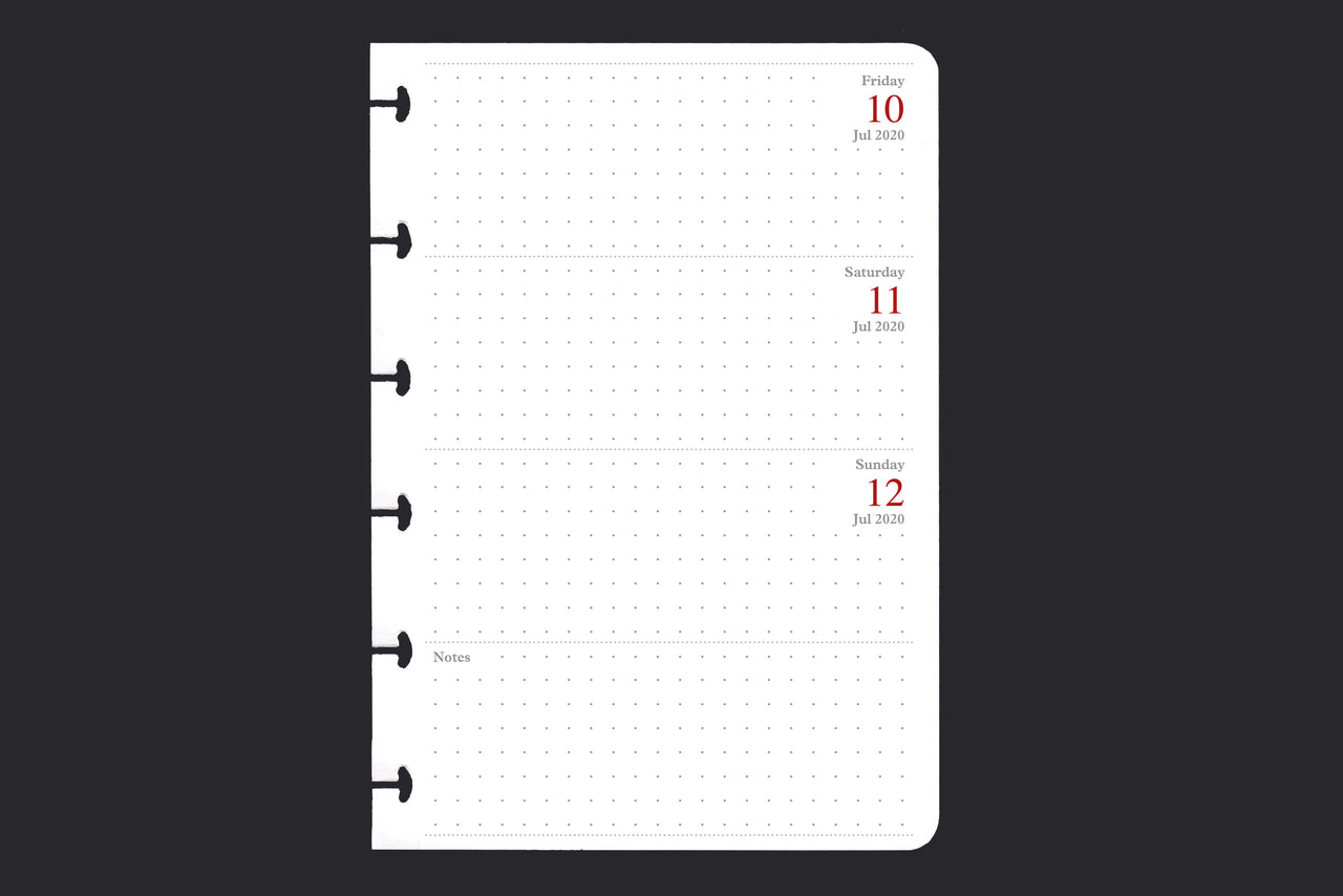 Six Month Weekly Diary Pack (A6, One-week-to-TWO-pages)