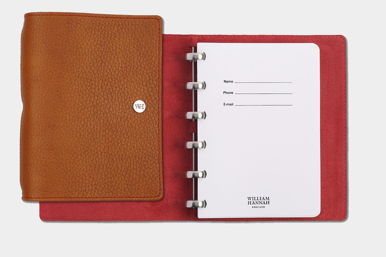 A6 Textured Whiskey & Crimson Notebook