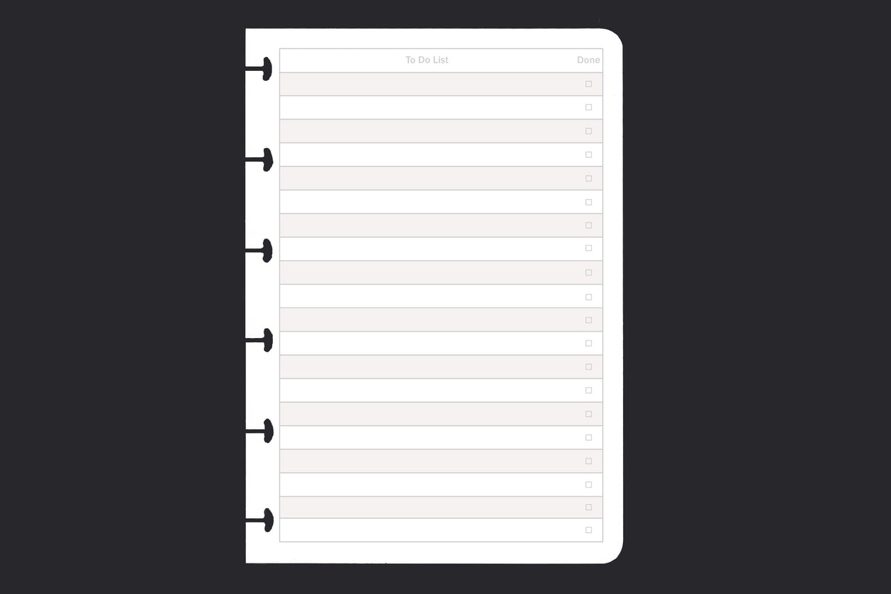 To Do List (A6, 25 pack)