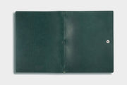 William Hannah Dark Green leather and Blue suede A5 notebook: full cover