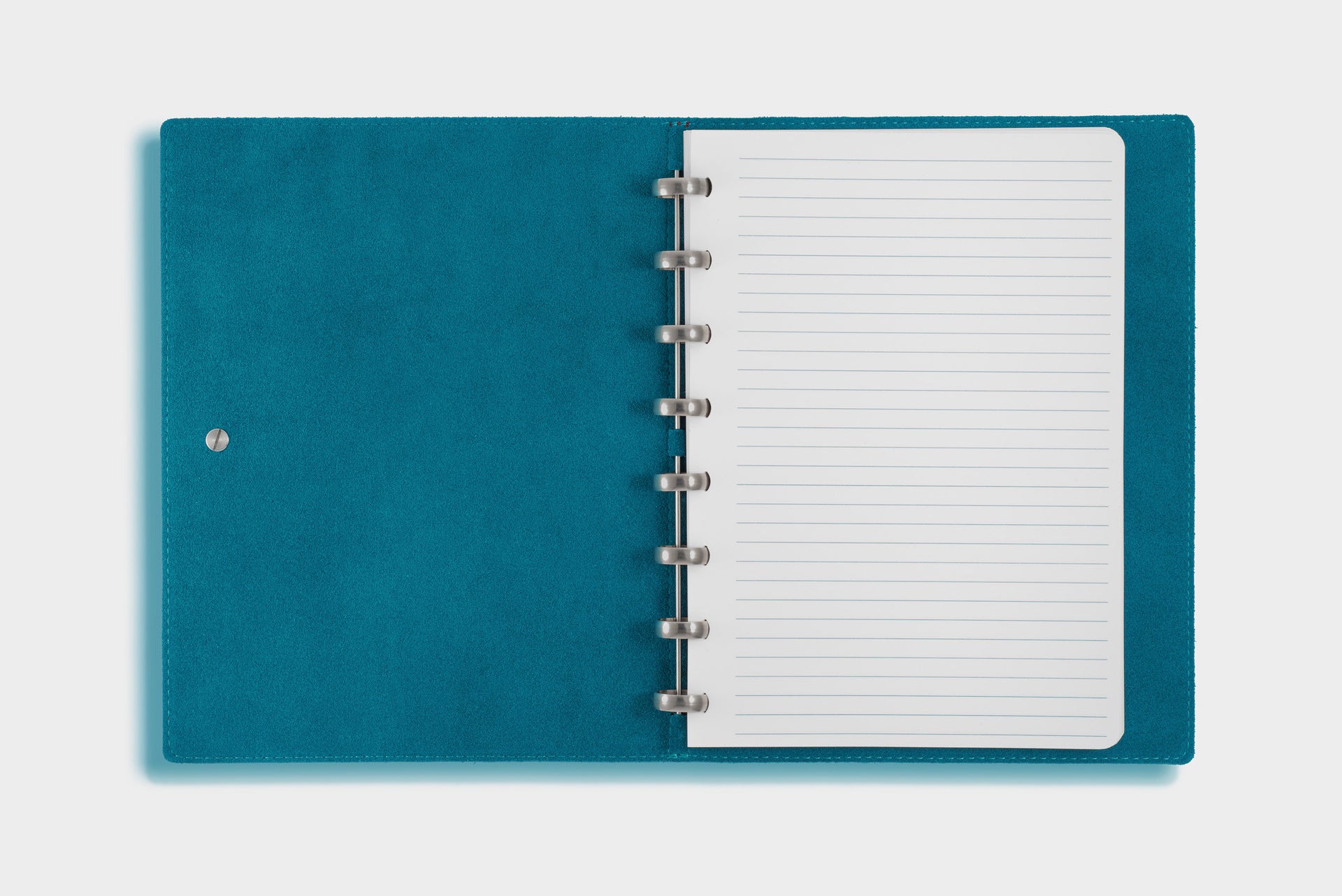 William Hannah Tan leather and Blue suede A5 notebook: inside