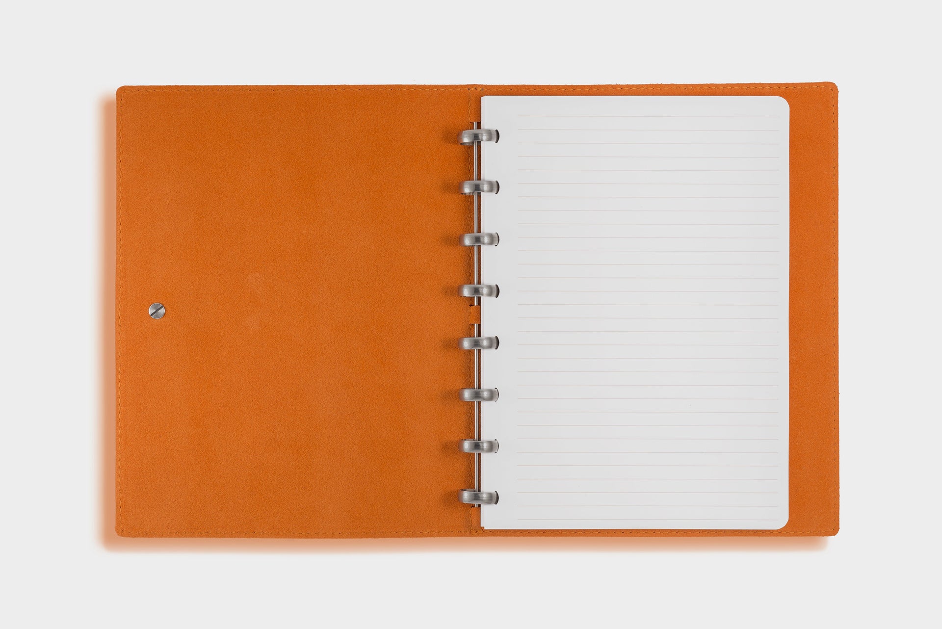 Luxury A5 Notebook - Tan Leather and Orange Suede - William Hannah