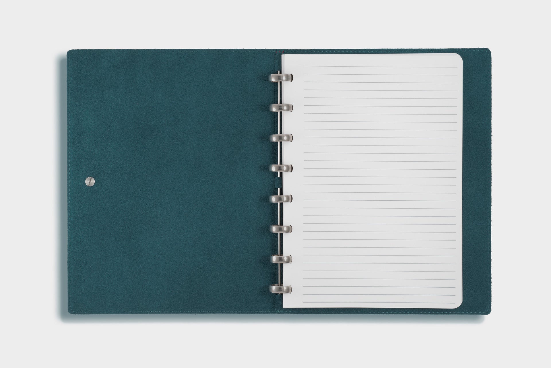 William Hannah Bordeaux leather and Blue suede A5 notebook: inside