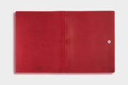 William Hannah Red leather and Red suede A5 notebook: full cover